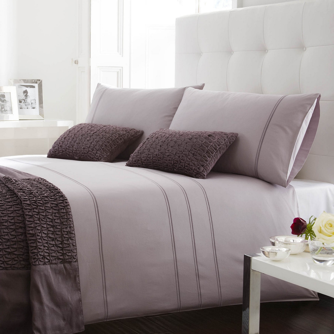 J by Jasper Conran Lilac Alfreda bed linen