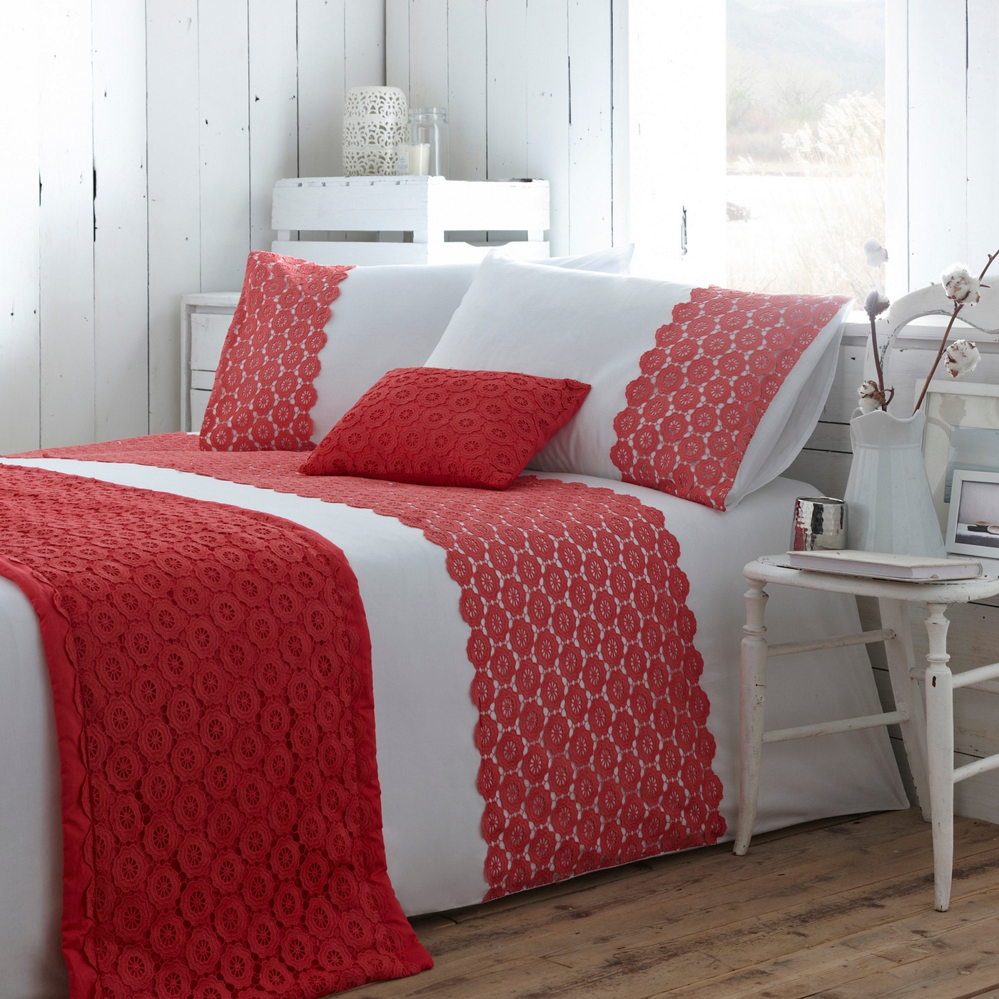 RJR.John Rocha Coral Hatha bed linen