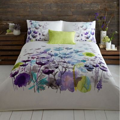 RJR.John Rocha - White floral print 'Bliss' duvet cover