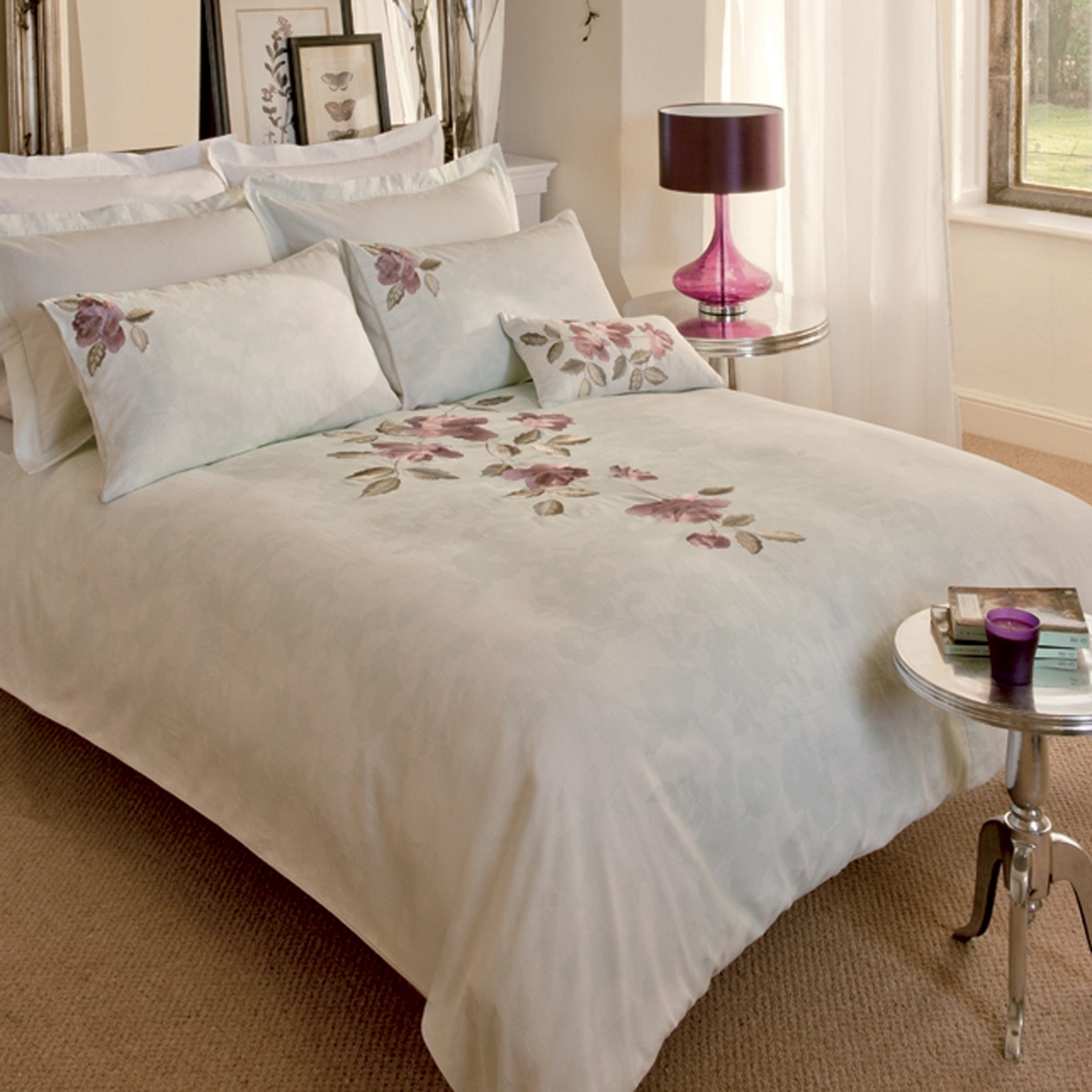 Dorma White Lydia bed linen