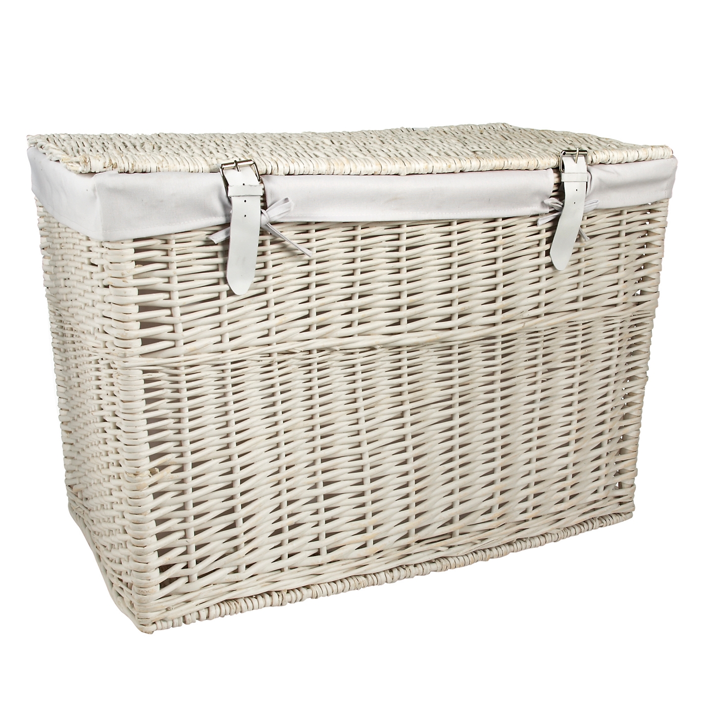 J by Jasper Conran White large wicker trunk