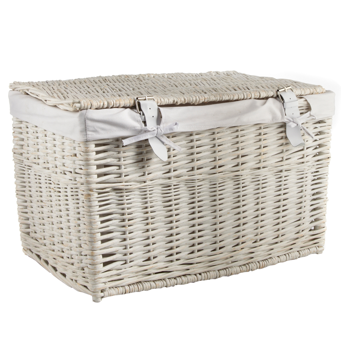 J by Jasper Conran White small wicker trunk