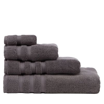 J by Jasper Conran - Dark grey 'Hotel' luxury Turkish cotton towels