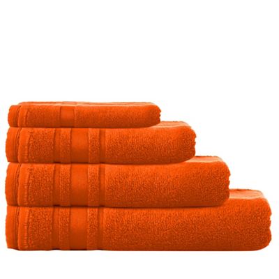Home Collection Basics - Orange 'Zero Twist' cotton towels