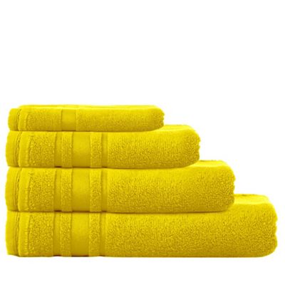Home Collection Basics - Yellow 'Zero Twist' cotton towels