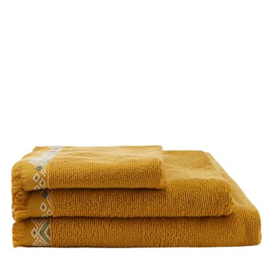 MW by Matthew Williamson - Yellow embroidered hem towel