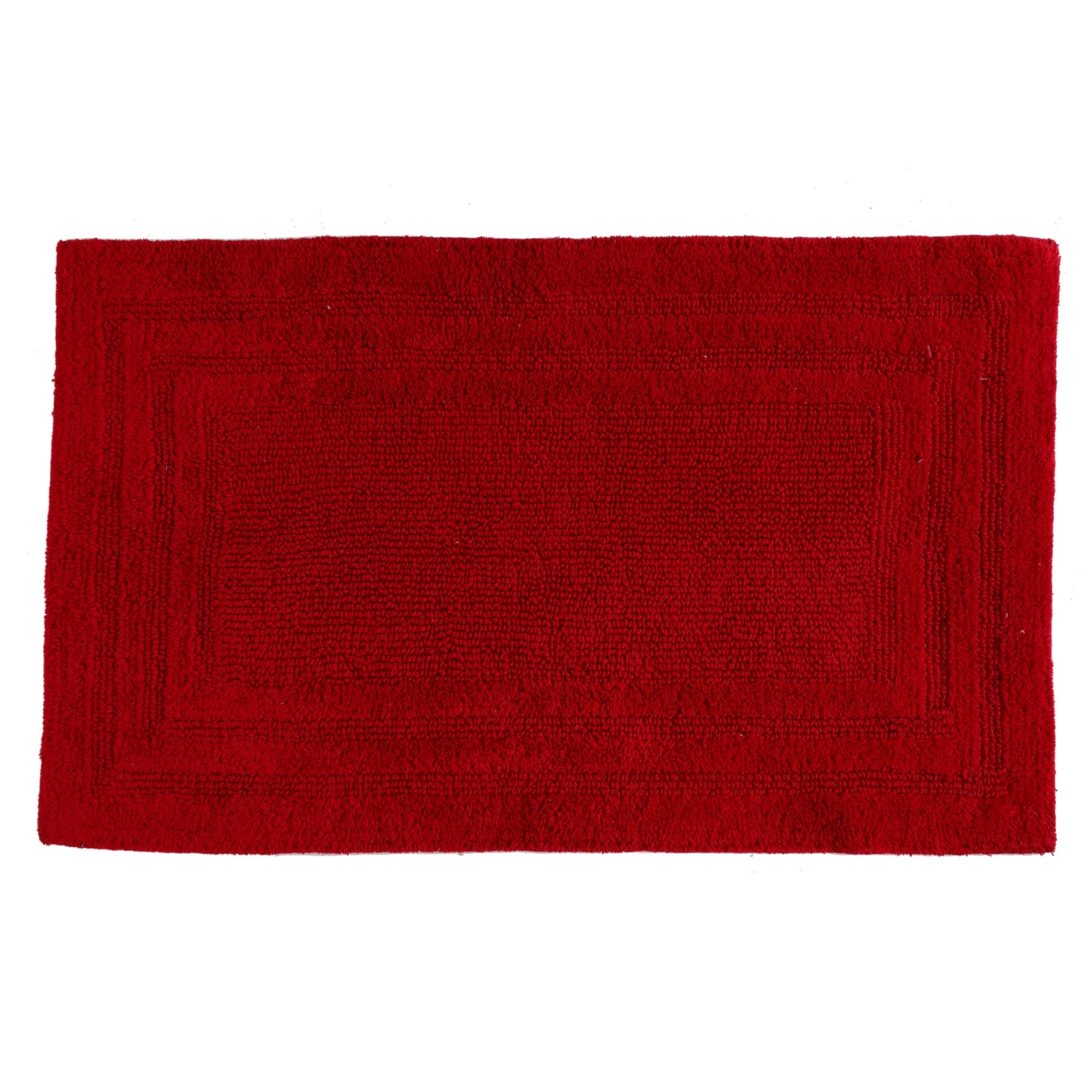 Dark red luxury reversible bath mat