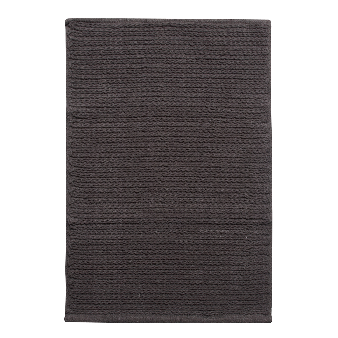 RJR.John Rocha Dark grey chunky woven bath mat