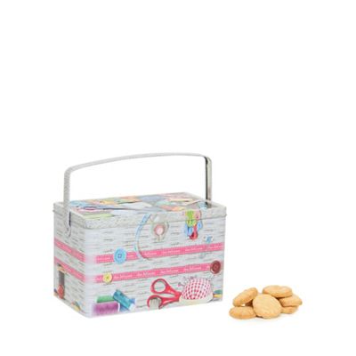 Debenhams - Sewing box biscuit tin with Danish cookies