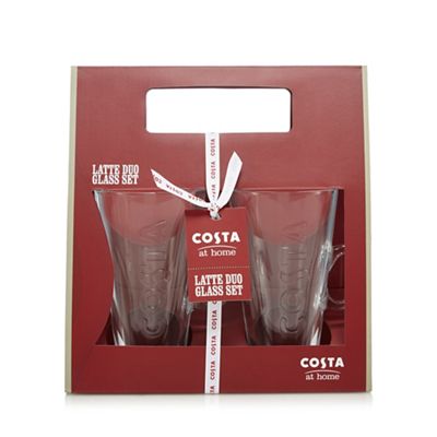 Costa - Pack of two 'Costa' latte glasses