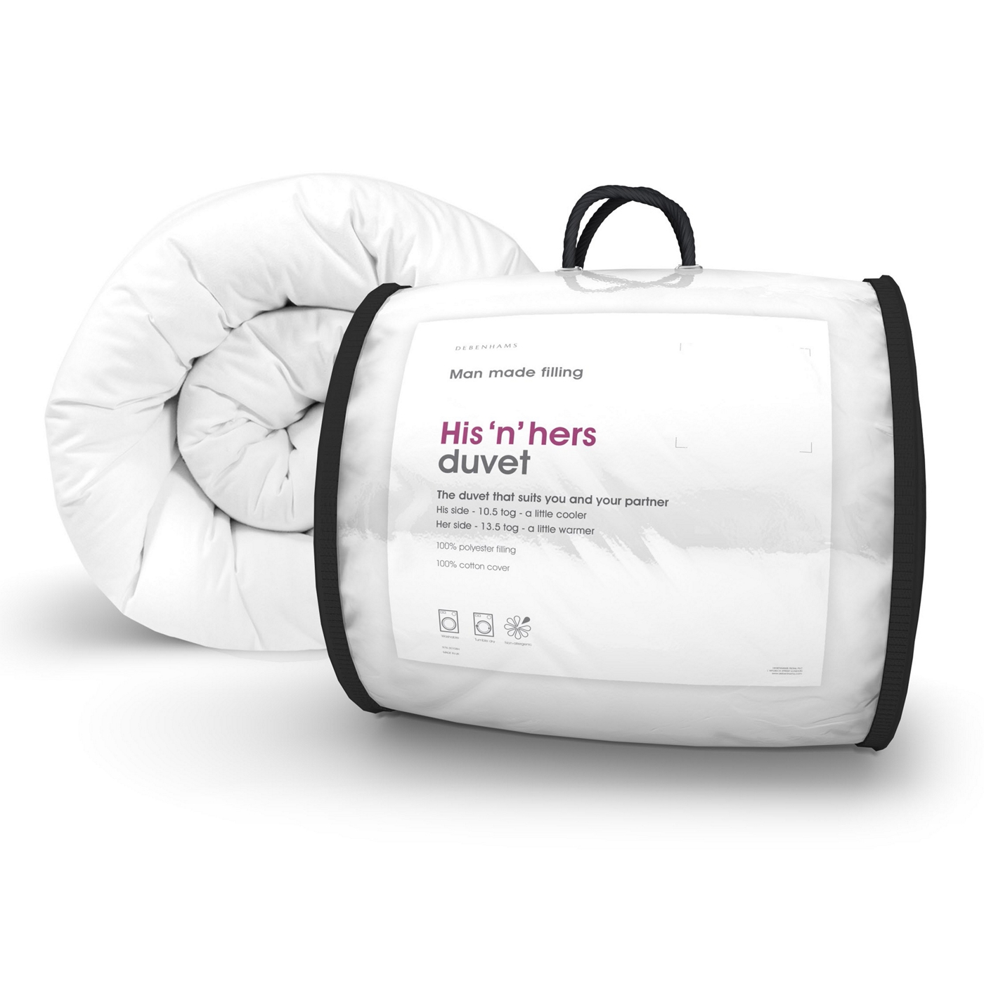 10.5 and 13.5 multi tog His n Hers hollowfibre synthetic duvet