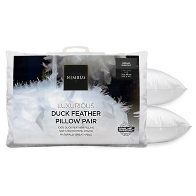 Nimbus - 'Luxurious' duck feather pillow pair