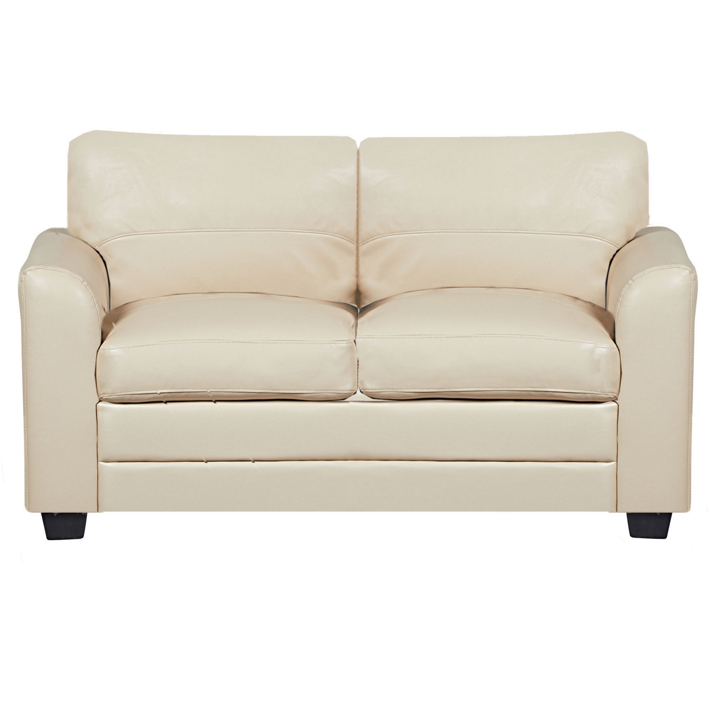 Cream Lola bonded leather sofa bed