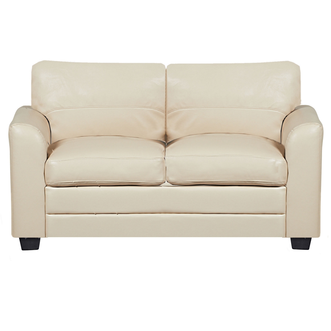 Cream Lola bonded leather sofa