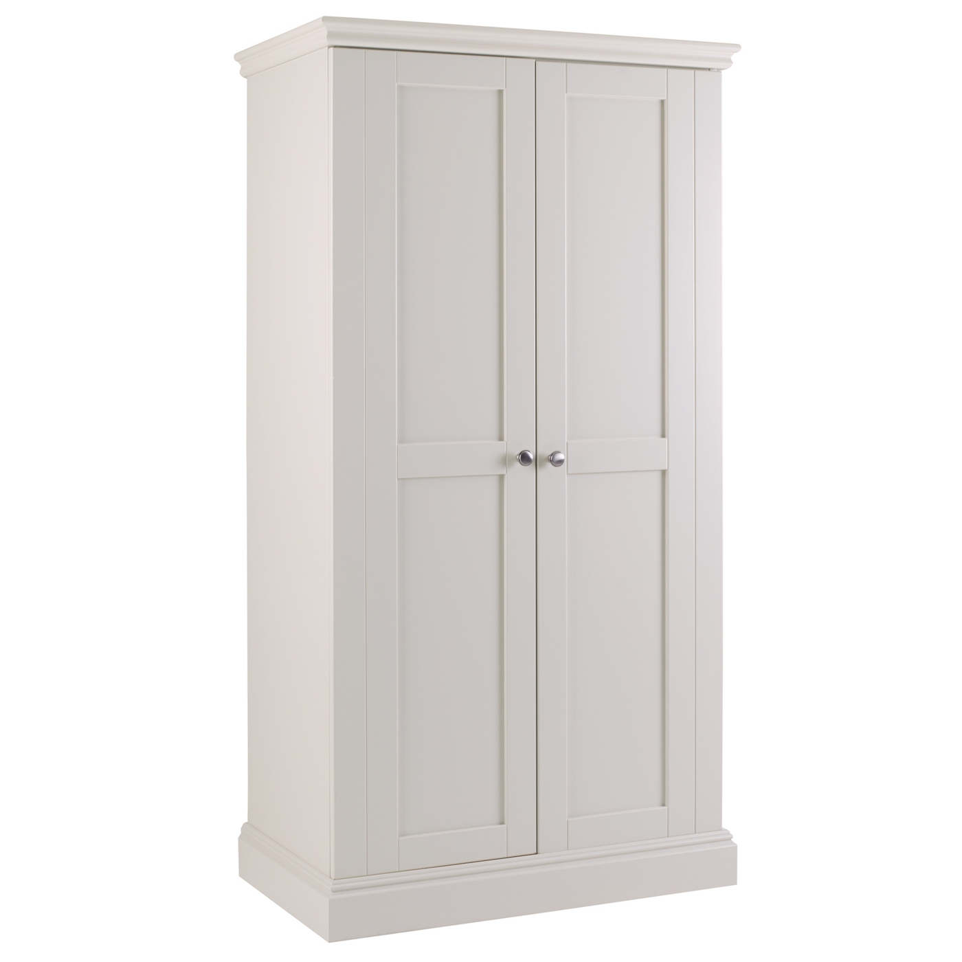 Cotton Oxford two door narrow wardrobe