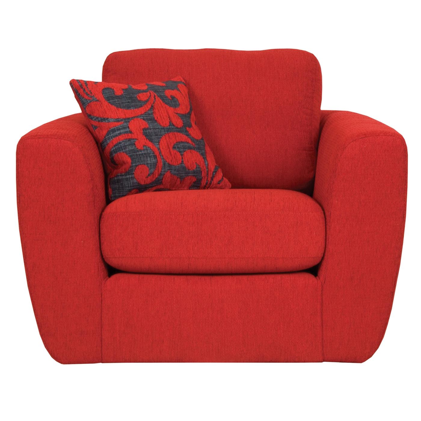 Red Carousel swivel armchair