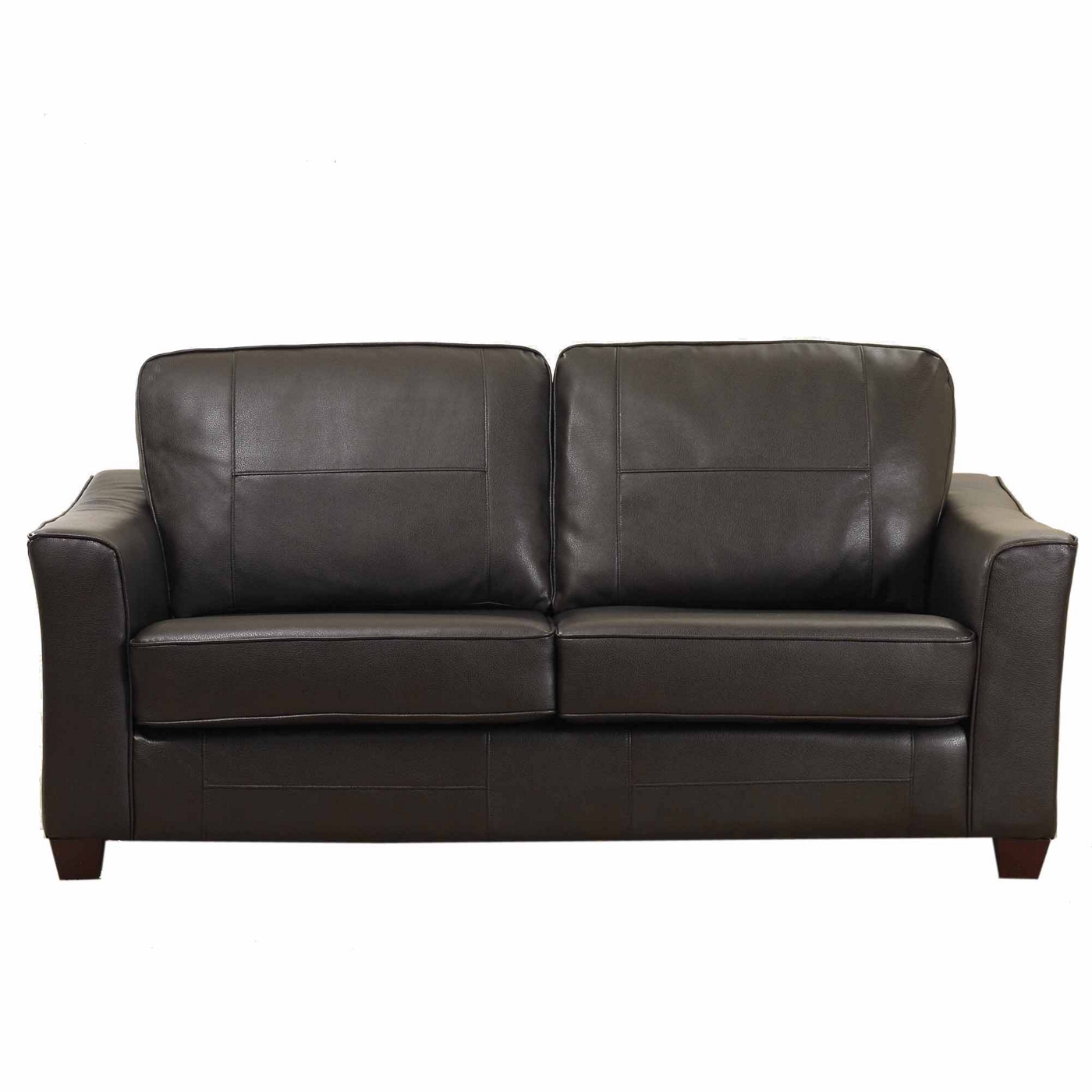 Brown large Roma bonded leather sofa