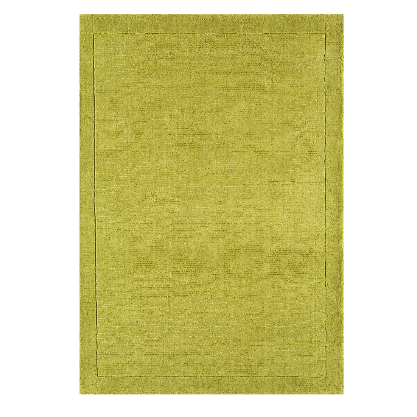 Lime green York plain boarder rug