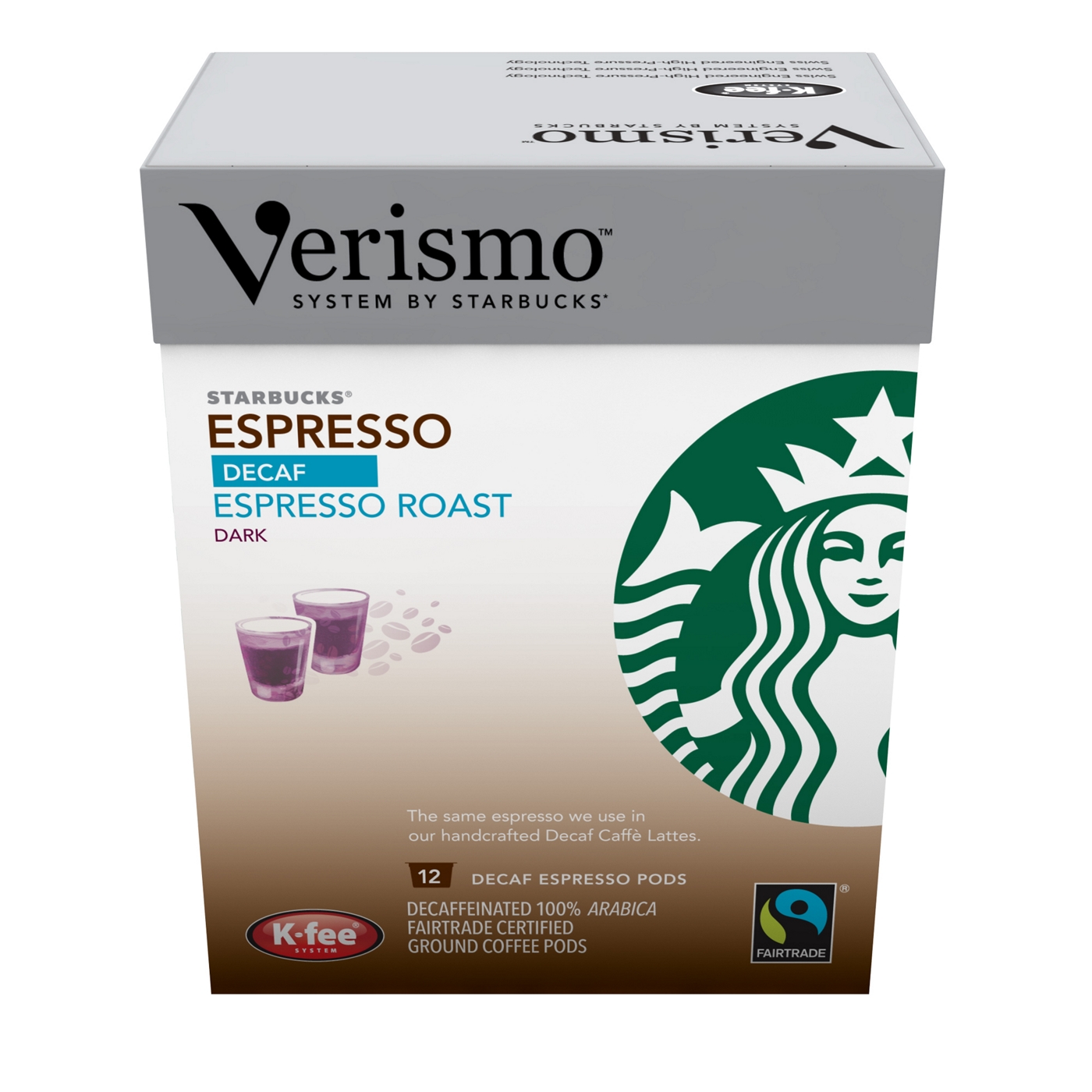 Starbucks Verismo Fairtrade Decaf Espresso Roast Coffee Pods