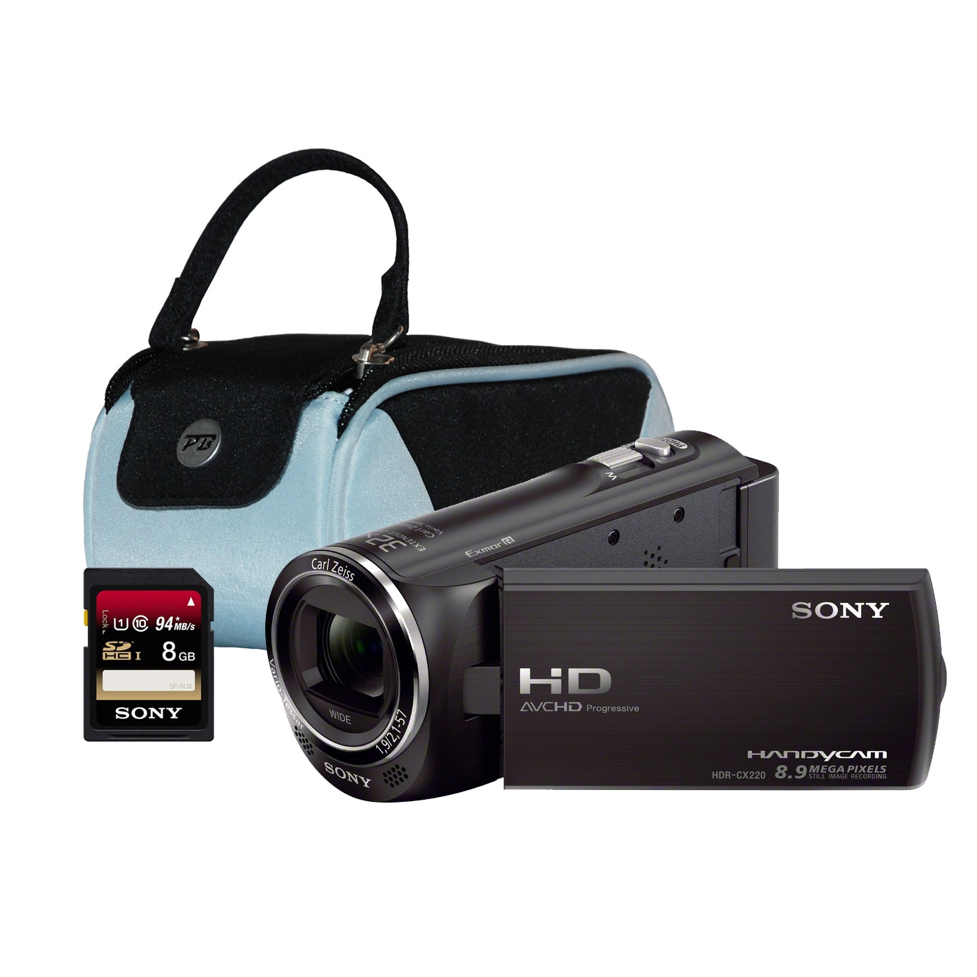 Sony Sony HDR CX220 full HD camcorder with case and 8GB SD card