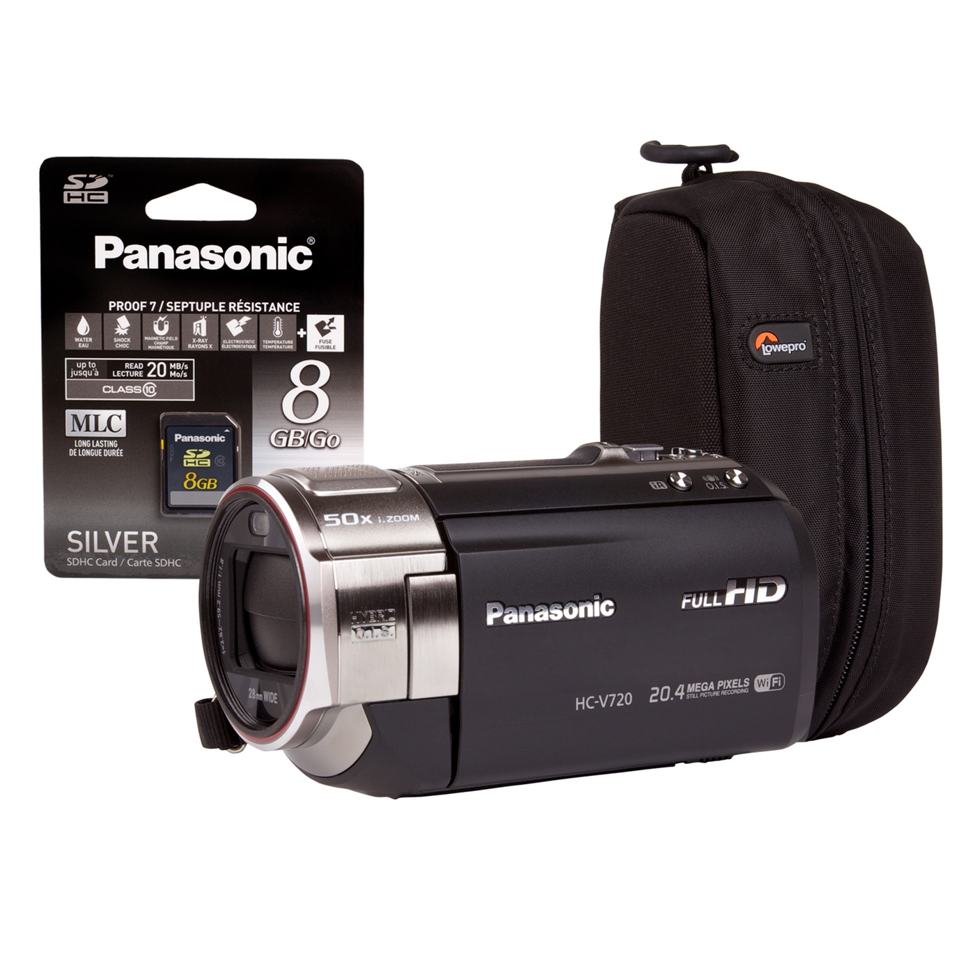 Panasonic Panasonic HC V720 camcorder kit with 8GB SD card