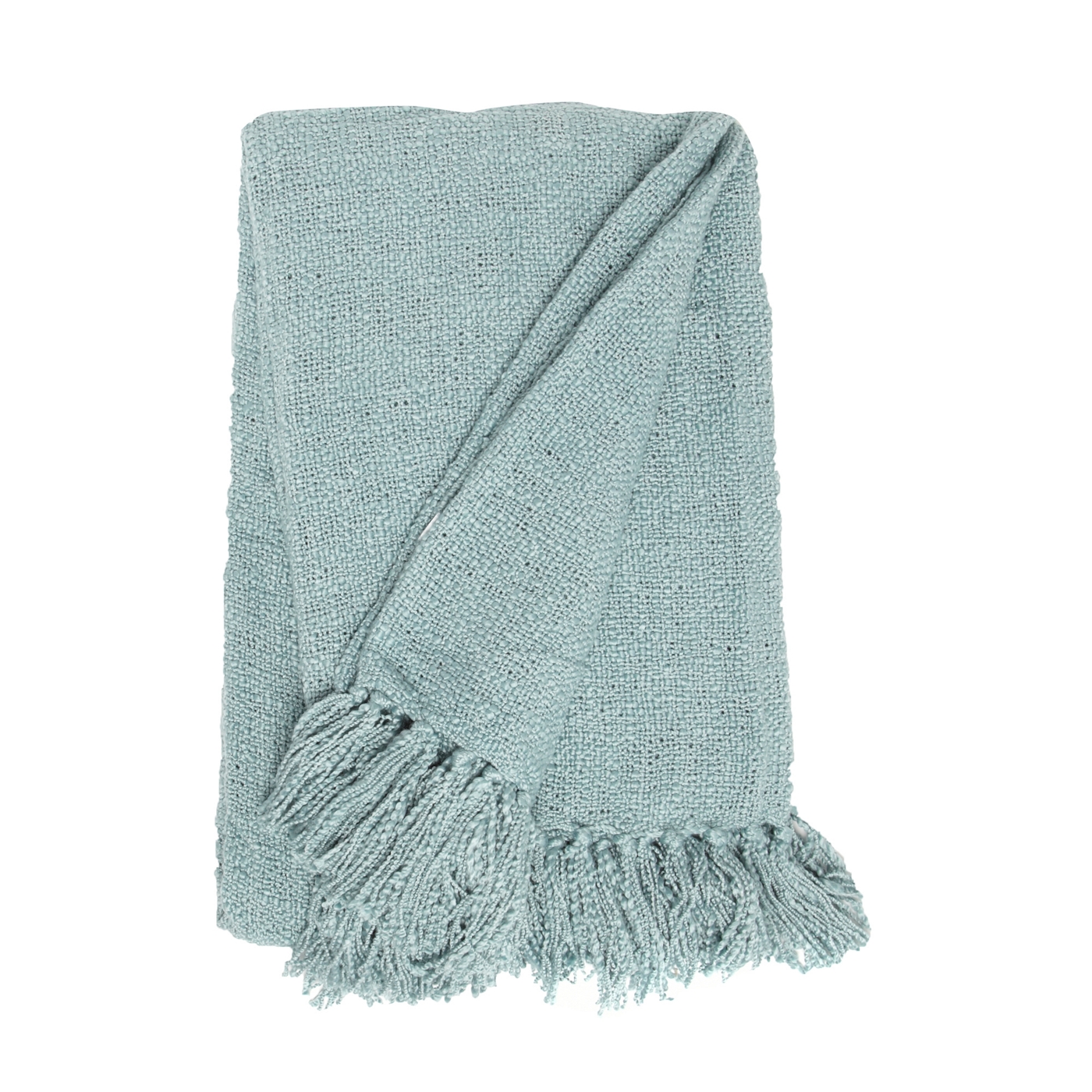 Aqua textured throw