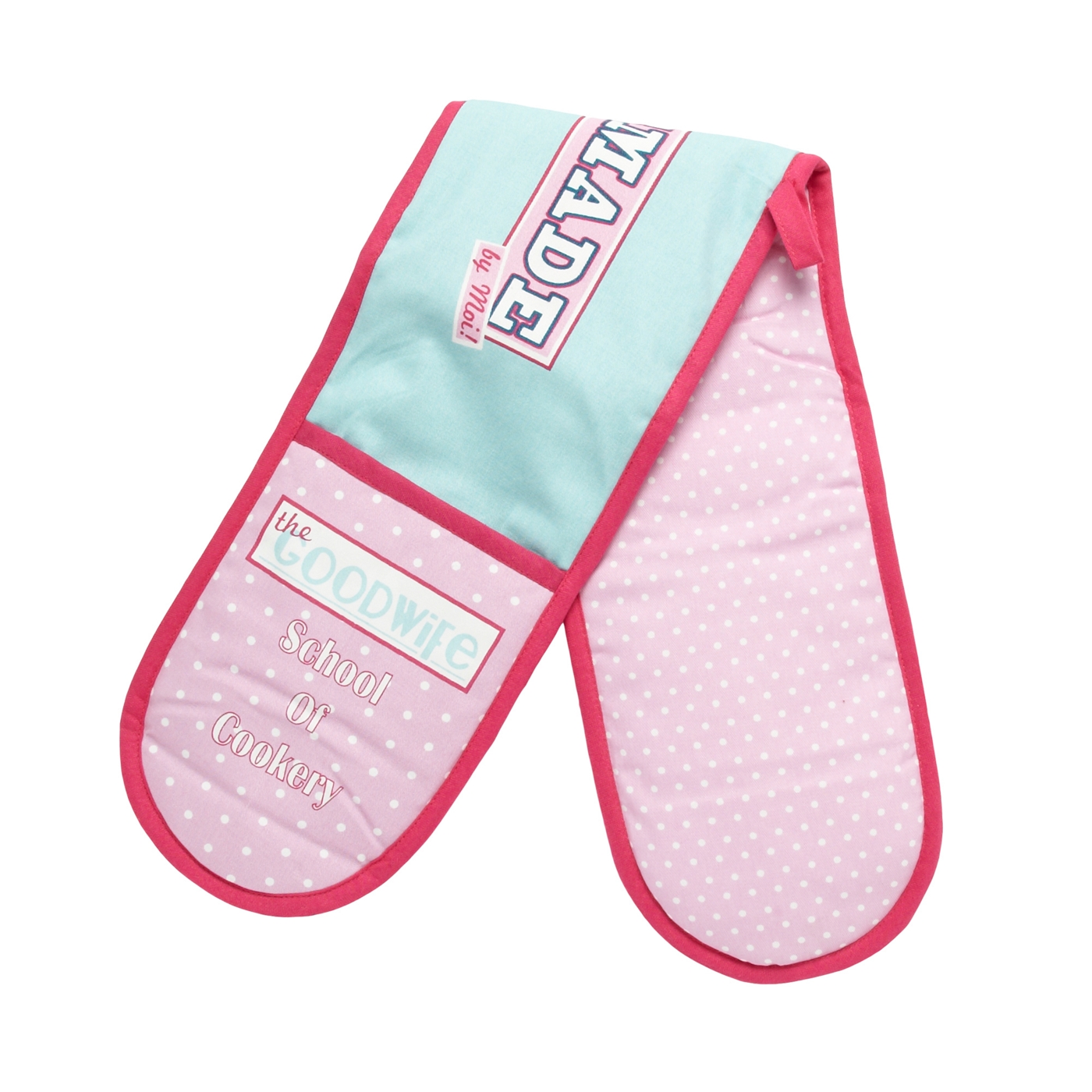 Pink double oven gloves