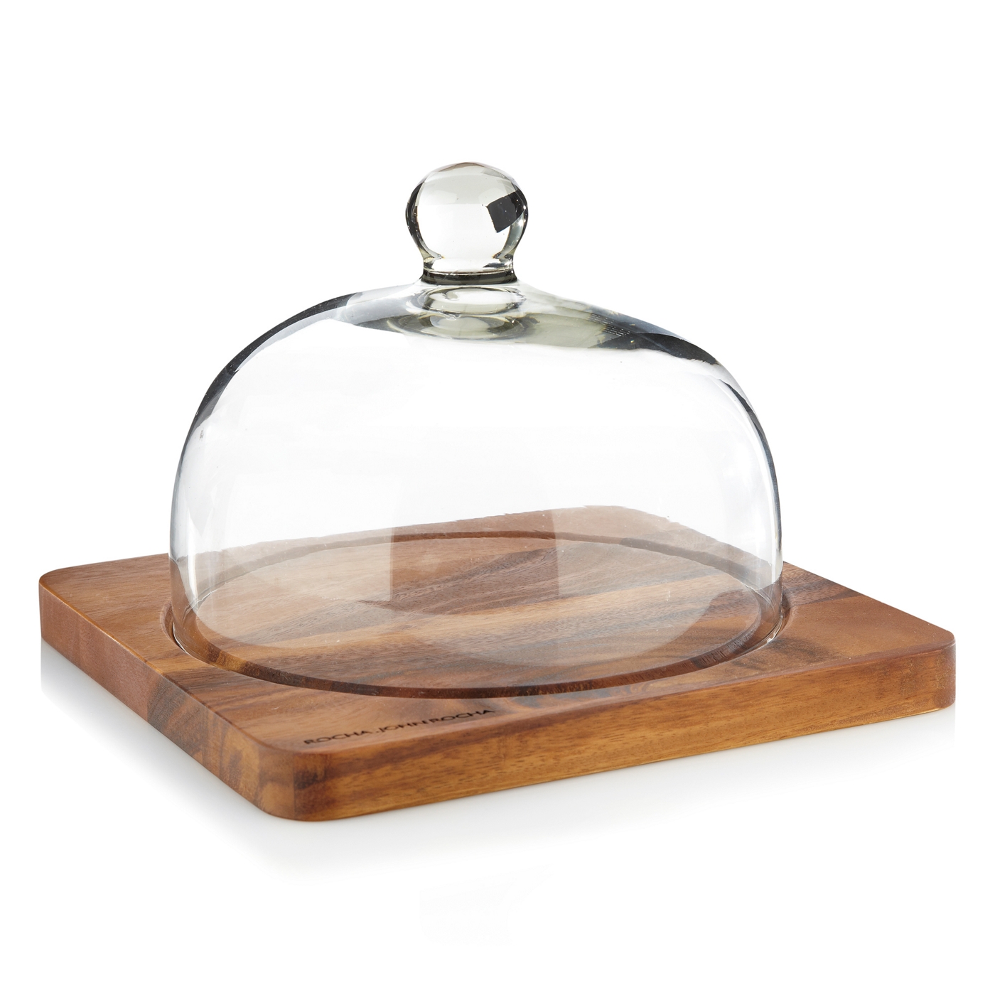 RJR.John Rocha Wood and glass cheese dome