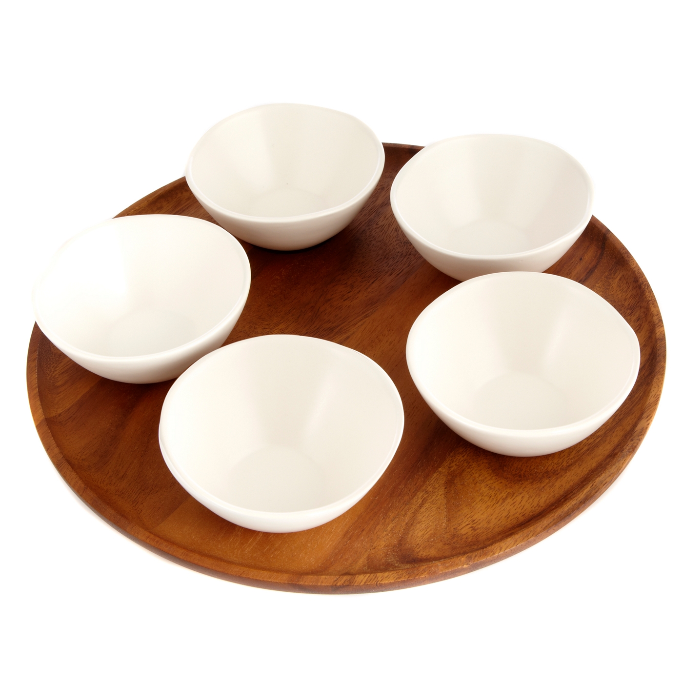 RJR.John Rocha Natural Lazy Susan and dipping bowls