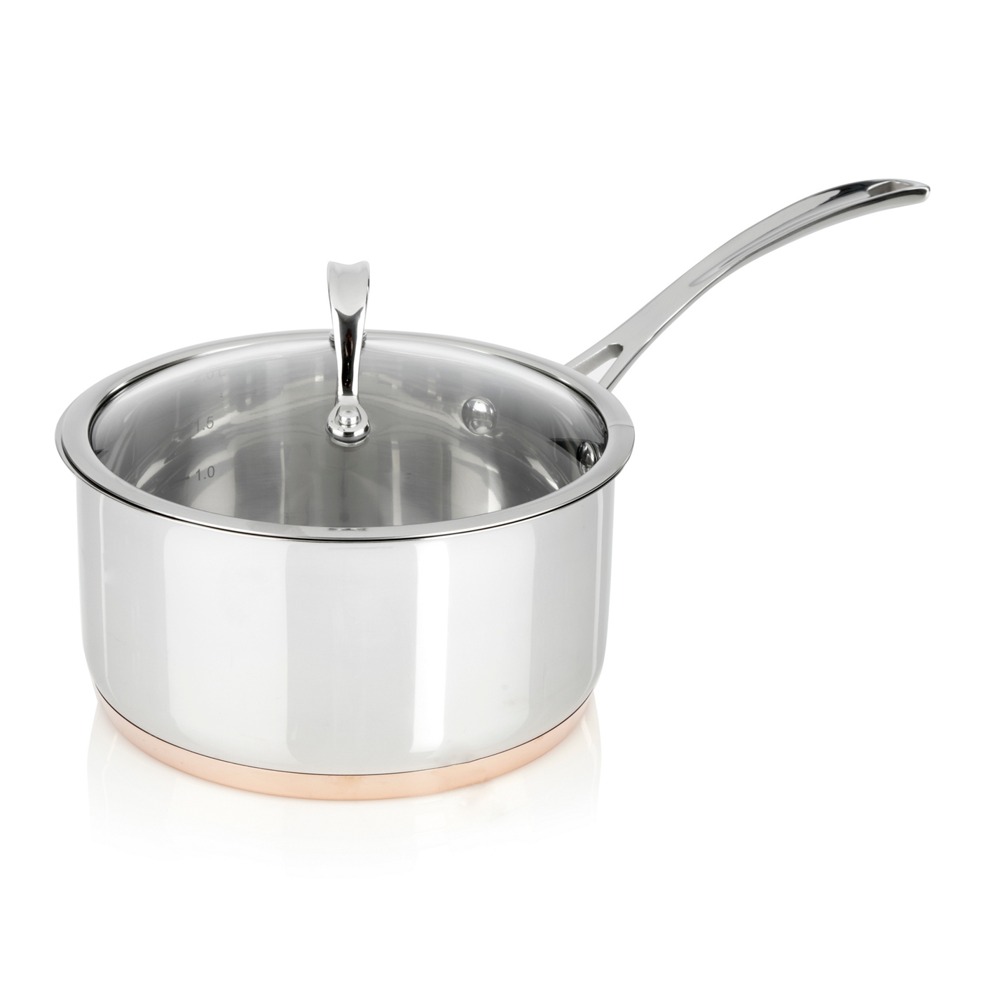 J by Jasper Conran Stainless steel 18cm copper bottom saucepan