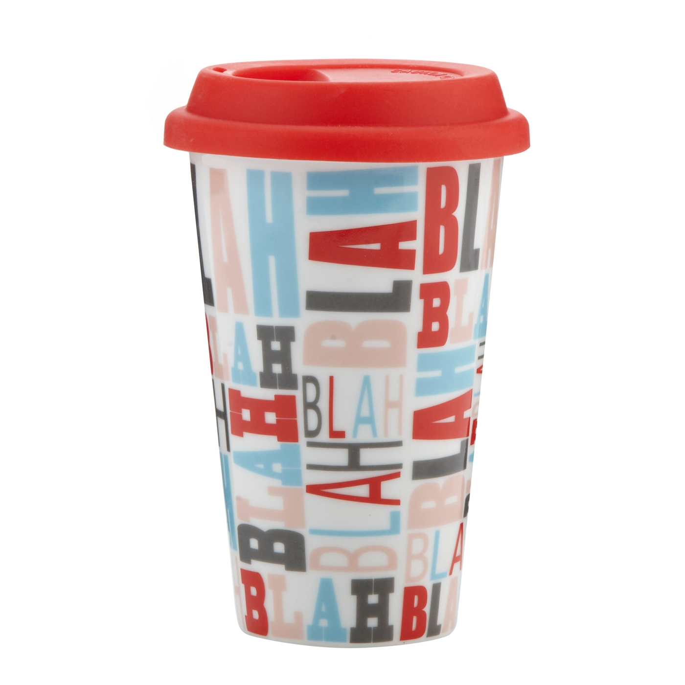 Ben de Lisi Home Designer stoneware Blah blah blah travel mug