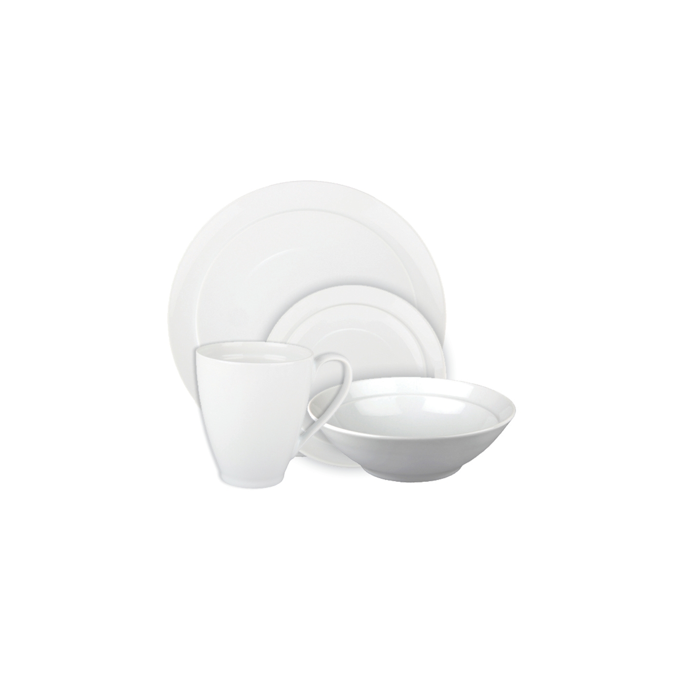 Denby Denby white Coupe dinner set