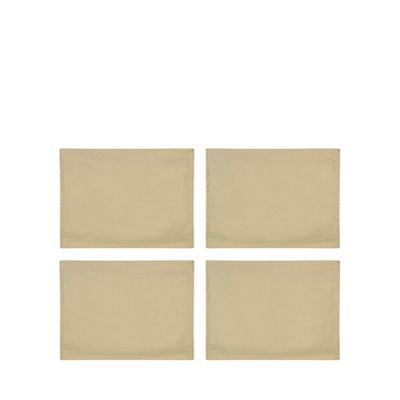 Debenhams - 4 pack gold metallic place mats