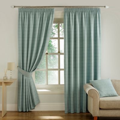Montgomery Duck Egg 'Balamory' Fully Lined Pencil Pleat Curtains ...