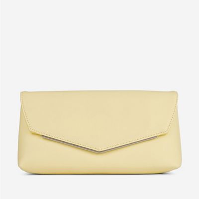 pale lemon clutch bag