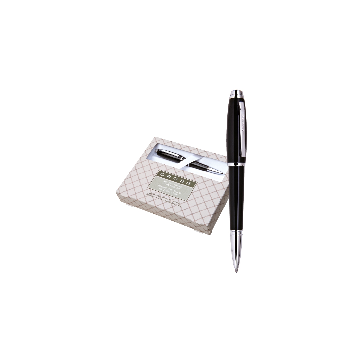 Cross Cross dubai black lacquer ball pen & pencil set