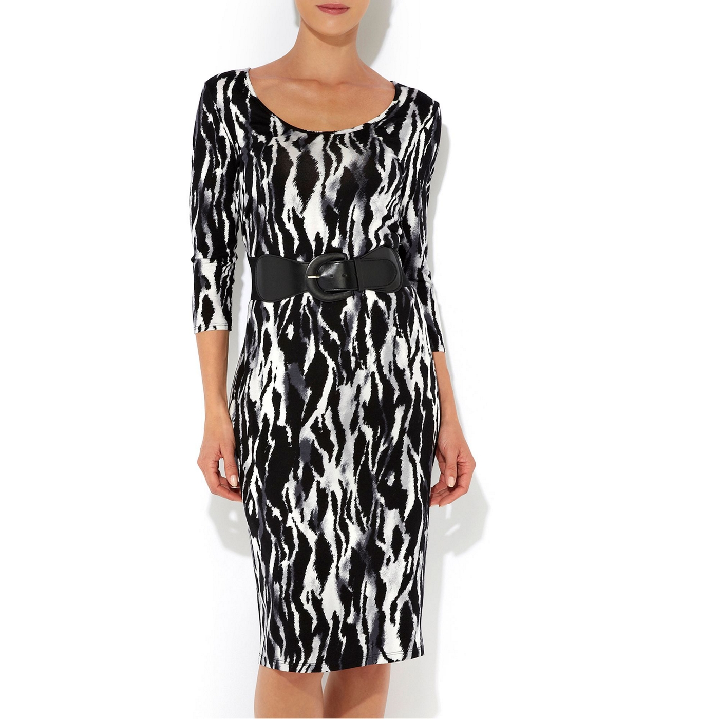 Wallis Animal petite midi dress