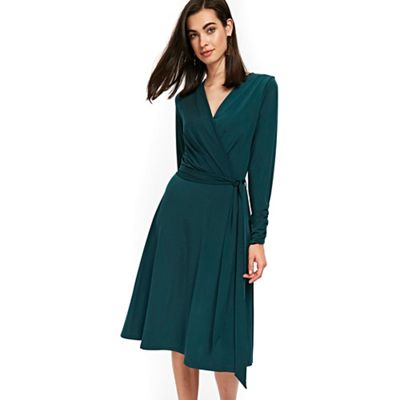 wallis green wrap dress