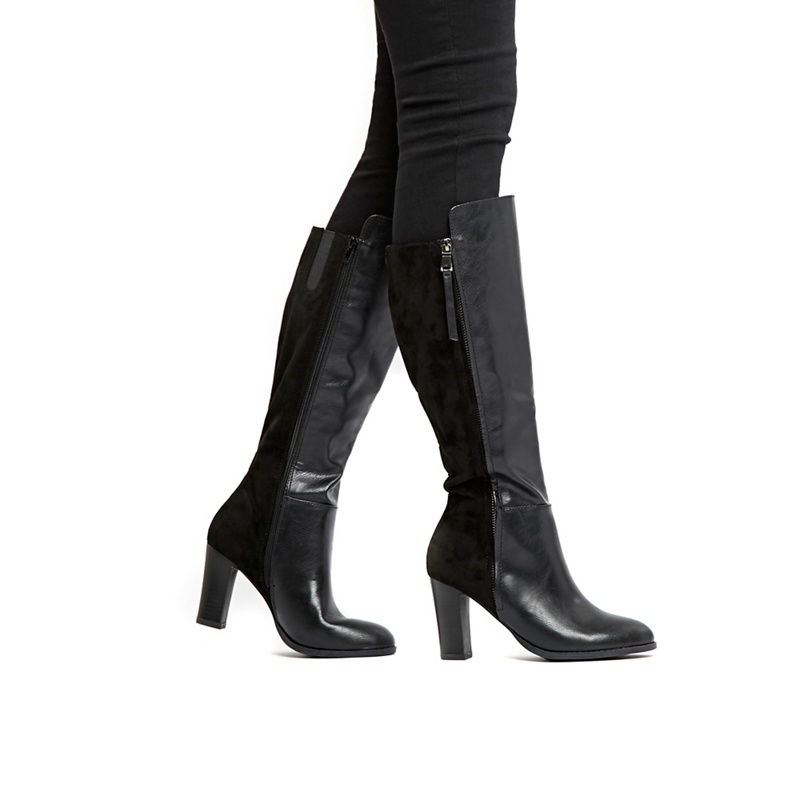 Wallis - Black Side Zip High Leg Boots Review