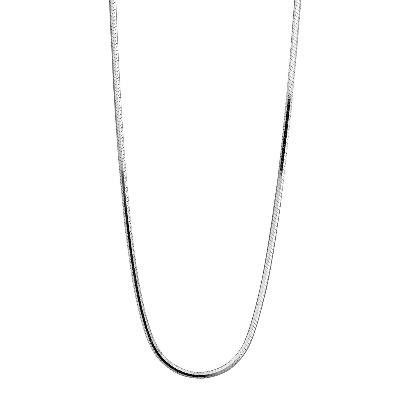 Simply Silver Sterling silver four sided mirror necklace chain