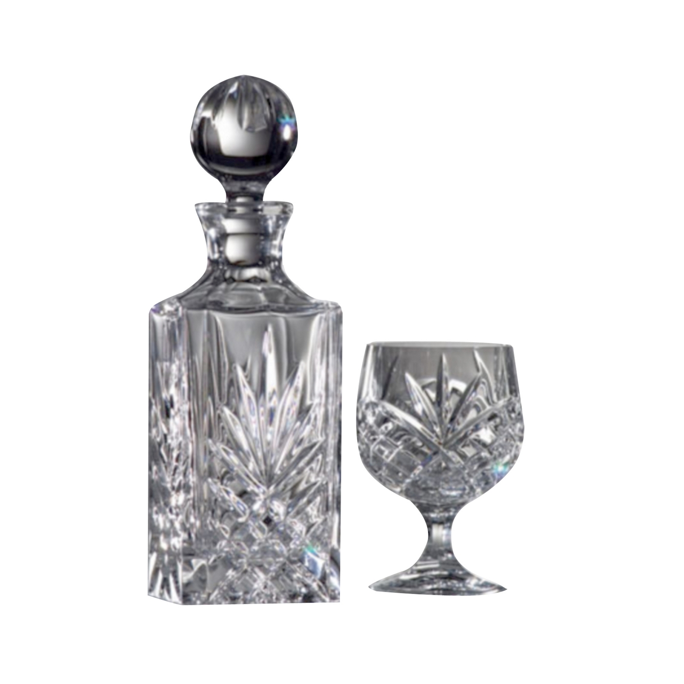 Royal Doulton Royal Doulton 24% lead crystal brandy decanter and two glasses set