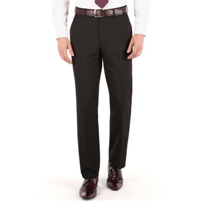 Thomas Nash Black plain weave regular fit trouser | Debenhams