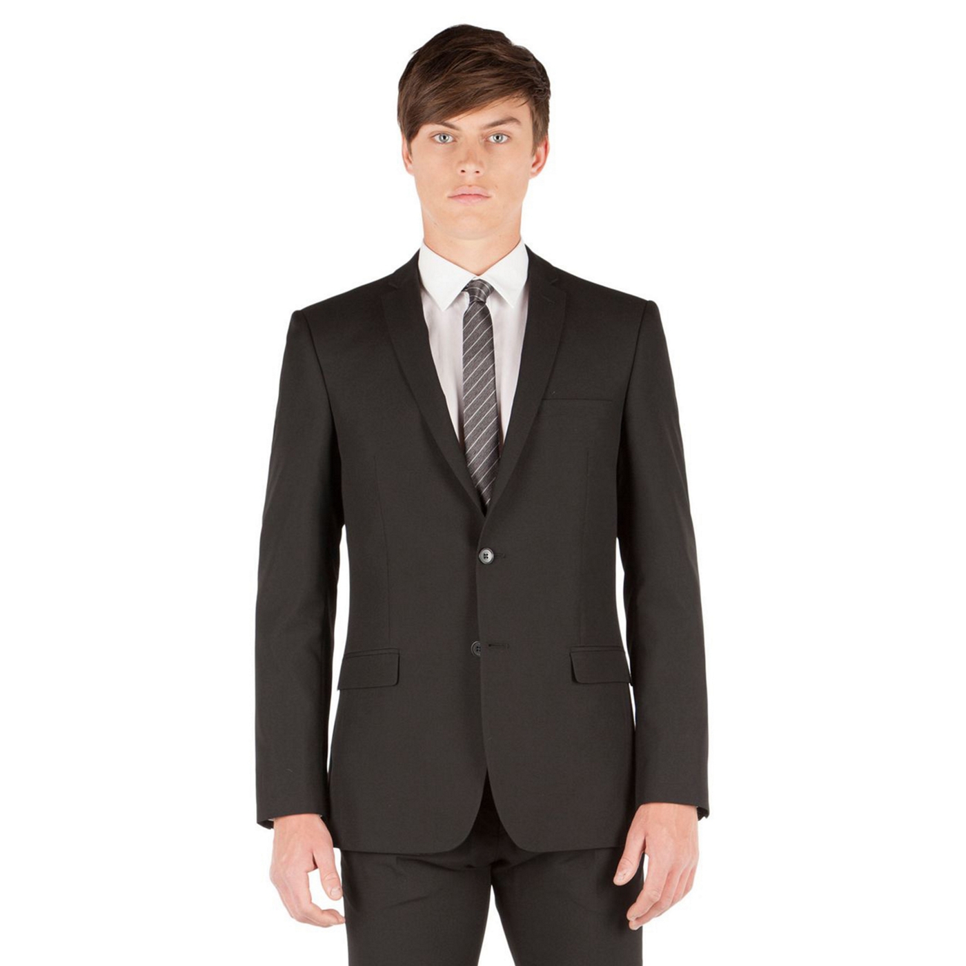 Thomas Nash Black plain weave slim fit 2 button jacket