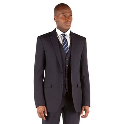 Thomas Nash Navy plain weave tailored fit 2 button jacket | Debenhams