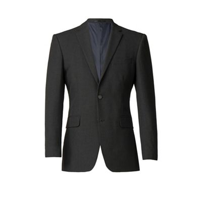 Thomas Nash Charcoal plain regular fit 2 button suit jacket | Debenhams