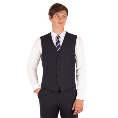 Thomas Nash Navy plain 5 button waistcoat | Debenhams
