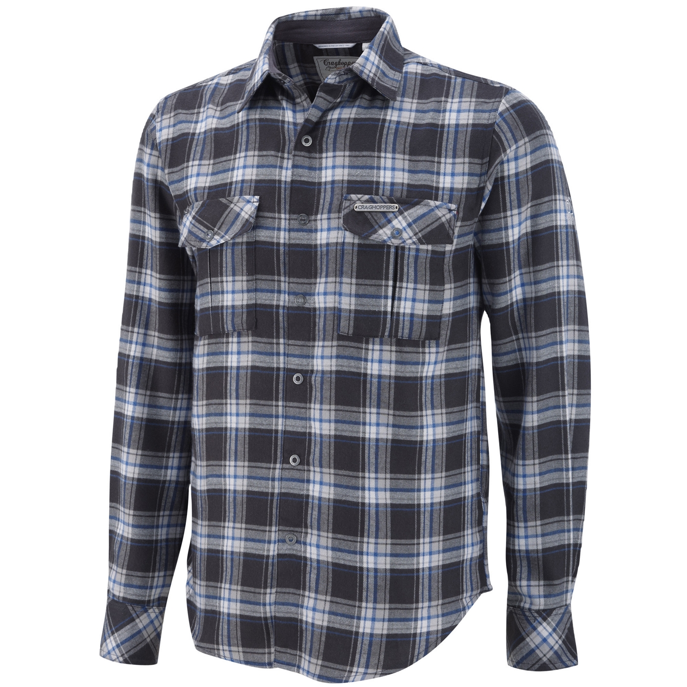 Craghoppers Black Pepper Jakobe II Check Long Sleeved Shirt