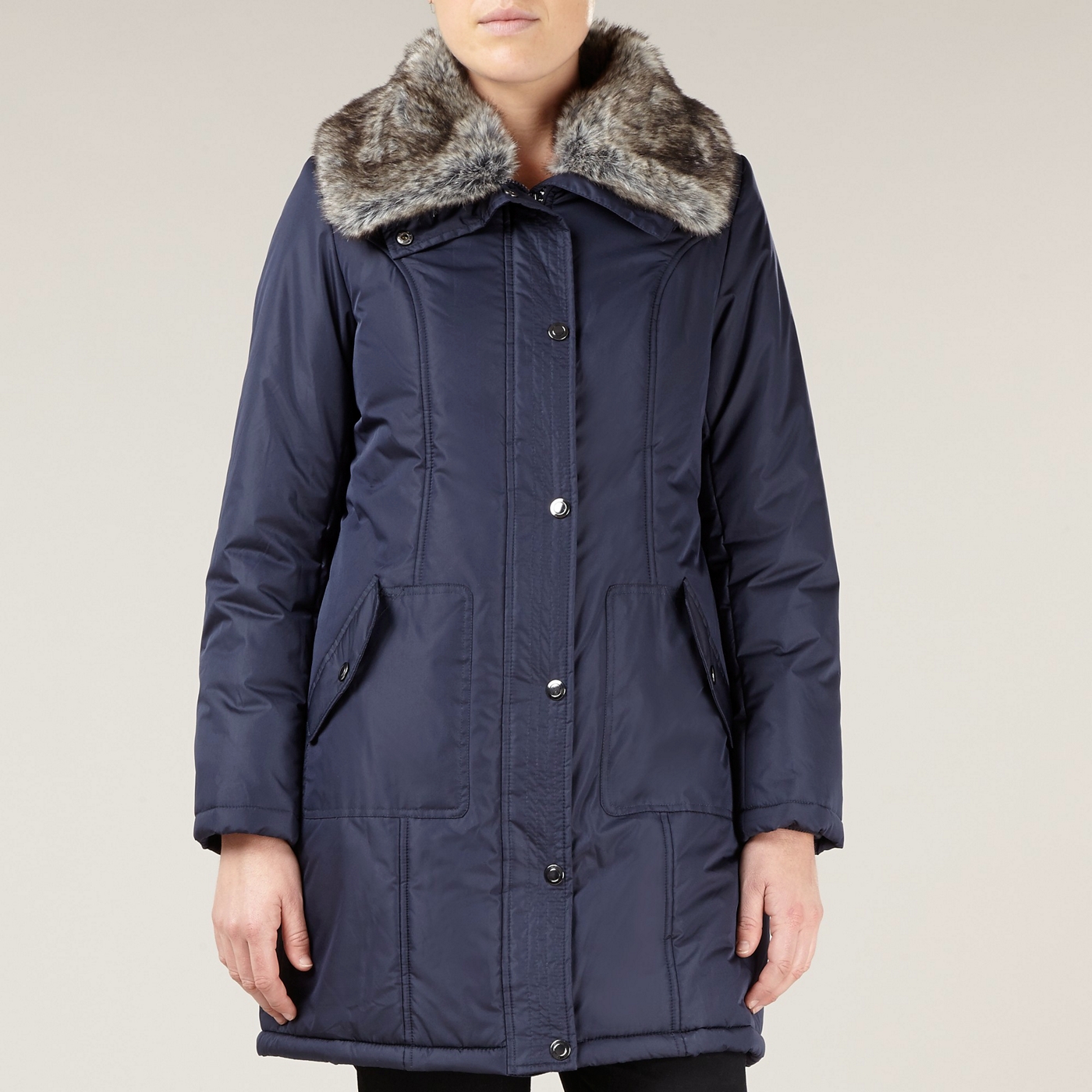 Dash Fur Collar Blue Coat