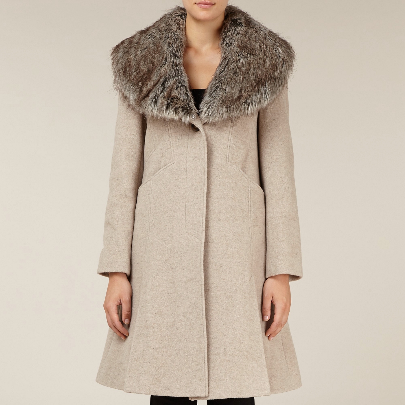 Kaliko Classic Fur Collar Coat