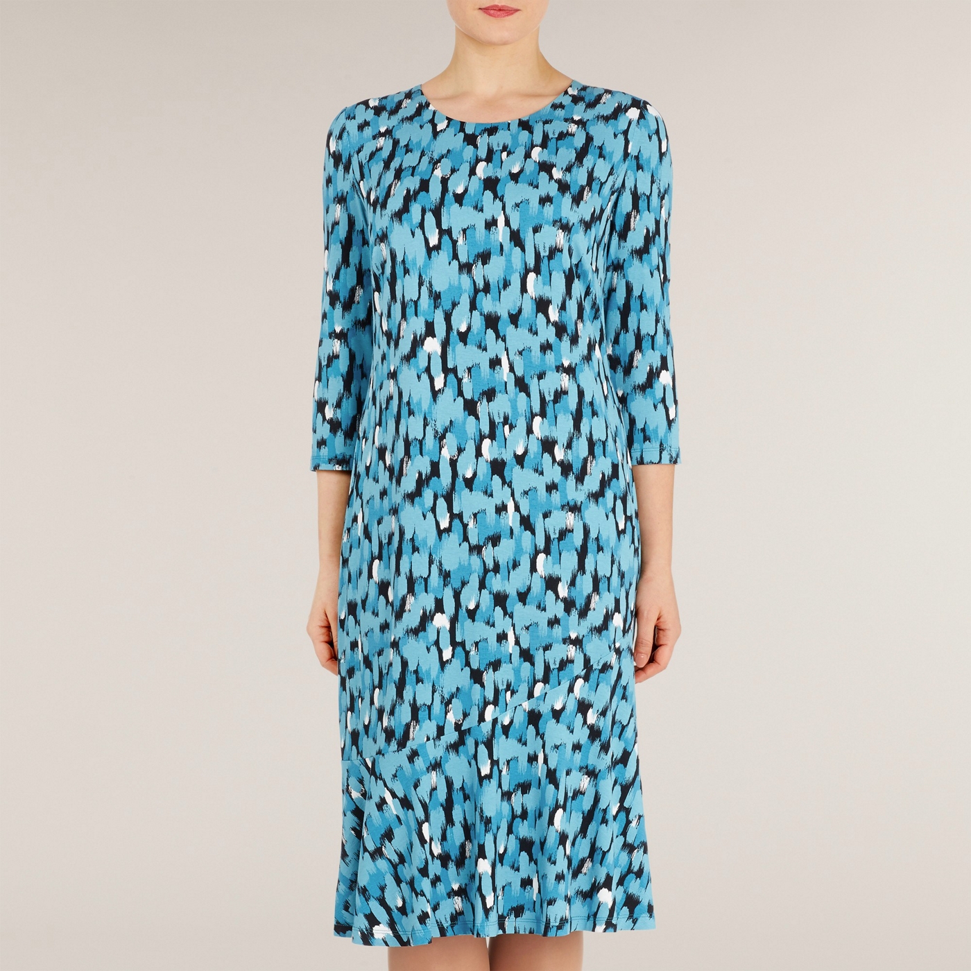 Eastex Brushstroke Print Dress